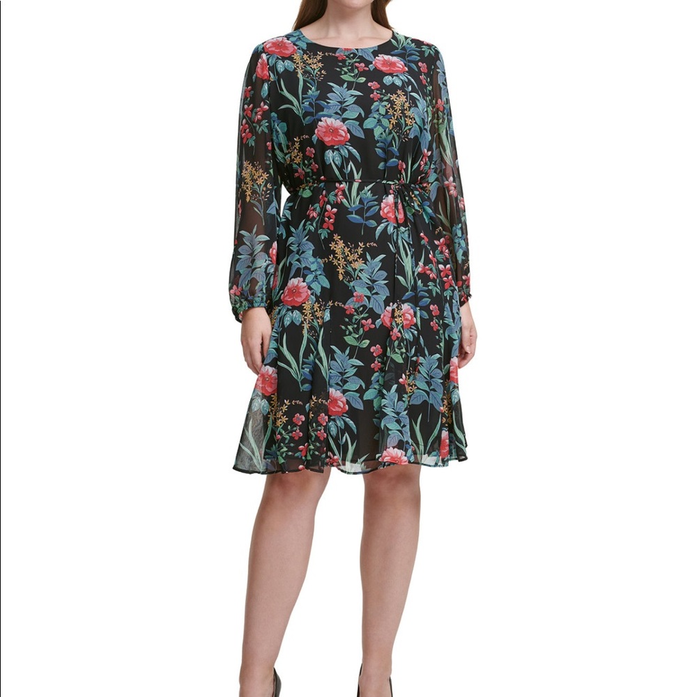 Tommy Hilfiger Floral-Print Fit & Flare Dress